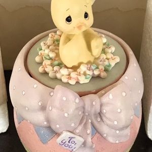 Easter egg jar rare tap 2 différents faces multi colors unique